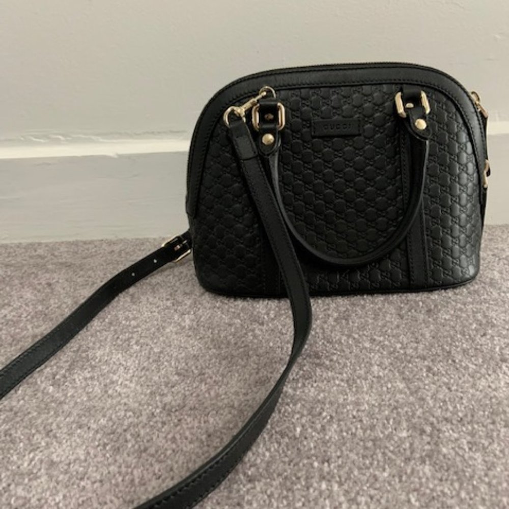 Gucci Black GG Guccissima Satchel Shoulder Bag